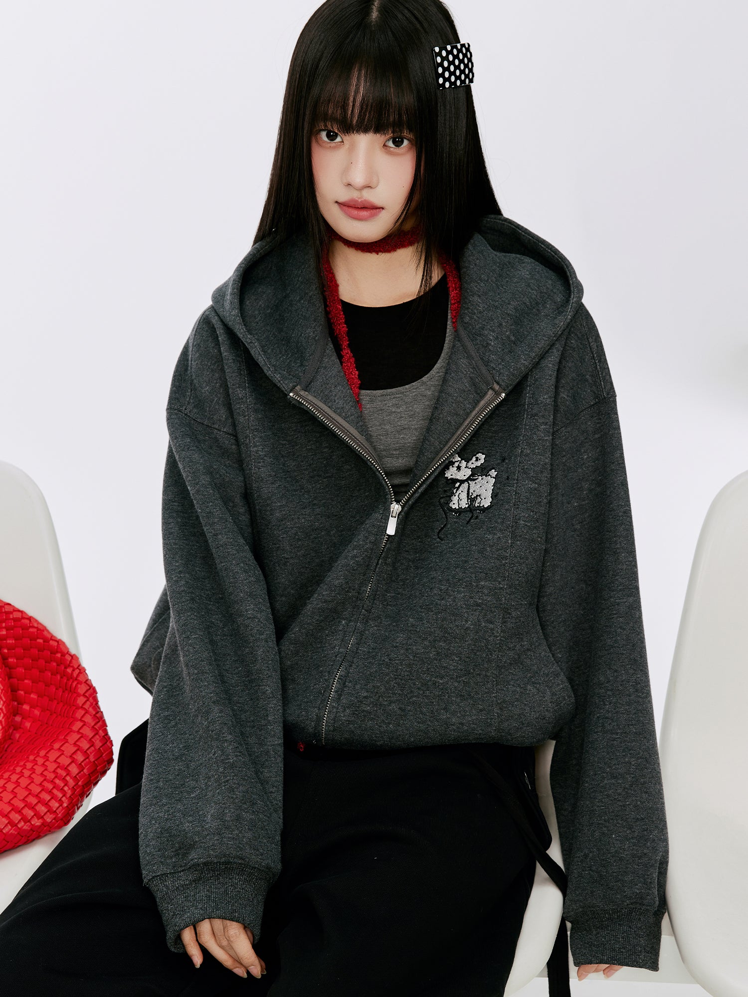 Lightweight Fall Hoodie for Women Zip Up Korean Style Casual Outerwear