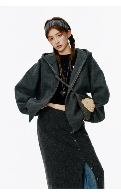 Lightweight Women Zip Up Hoodie Jacket Thin Fall Korean Casual Sweater